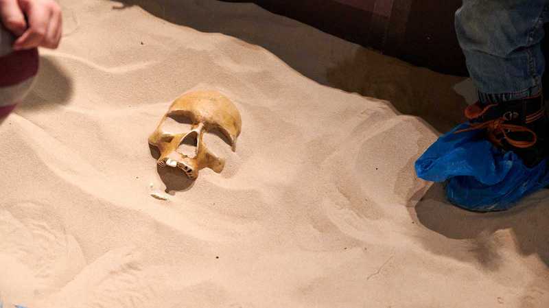 Totenkopf im Sand