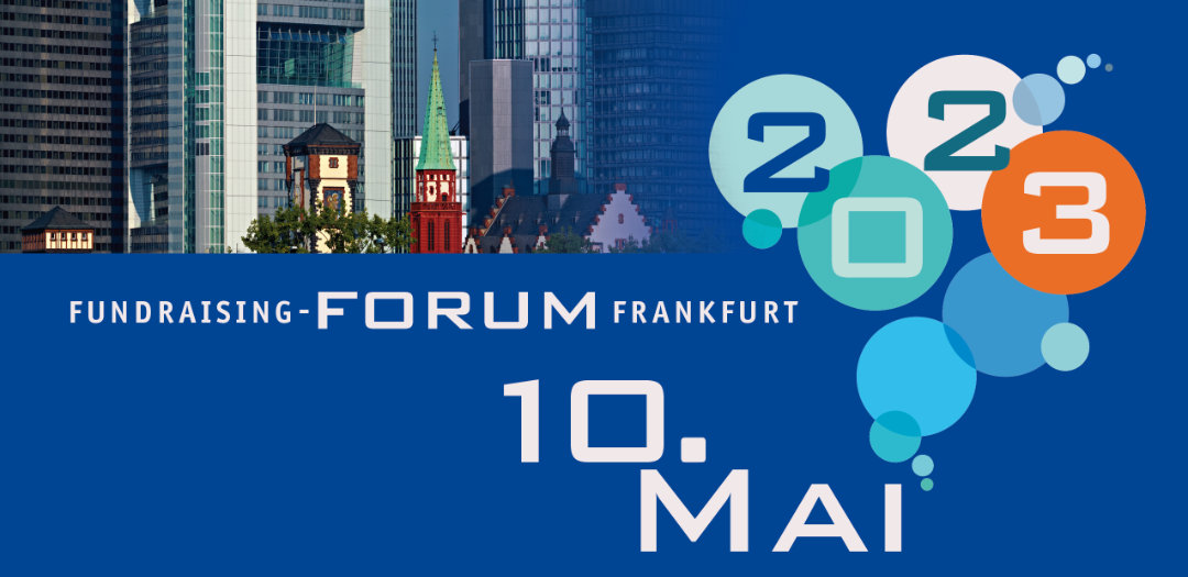 Key Visual des Fundraising-Forums Frankfurt 2023