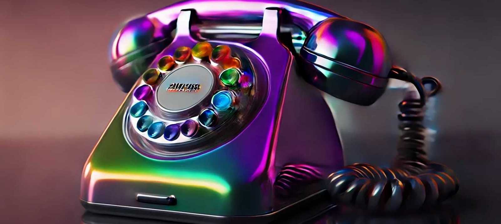 Wahlscheiben Telefon in schrillen Farben